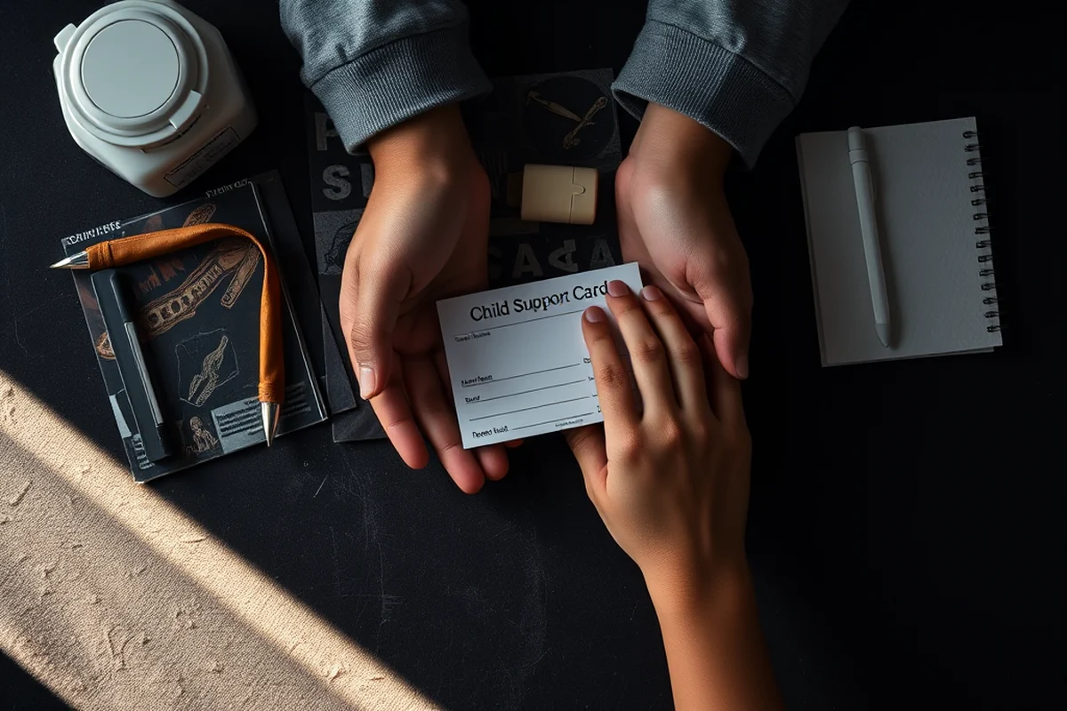 a child support card — A Child Support Card (the finished result)
